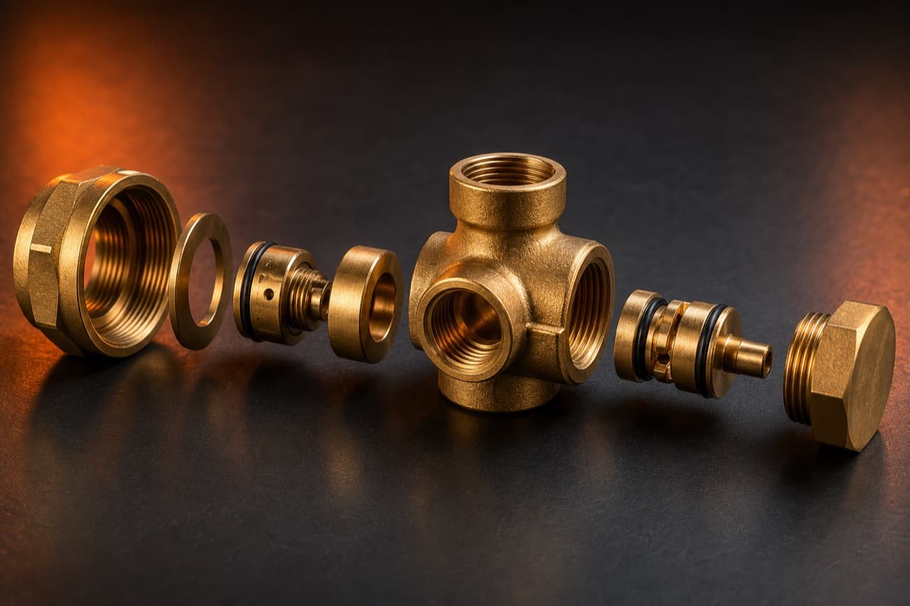 Multi-piece brass assemblies