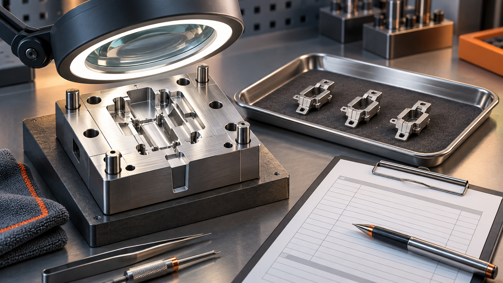 Inspection of a mold cavity and matching sample components