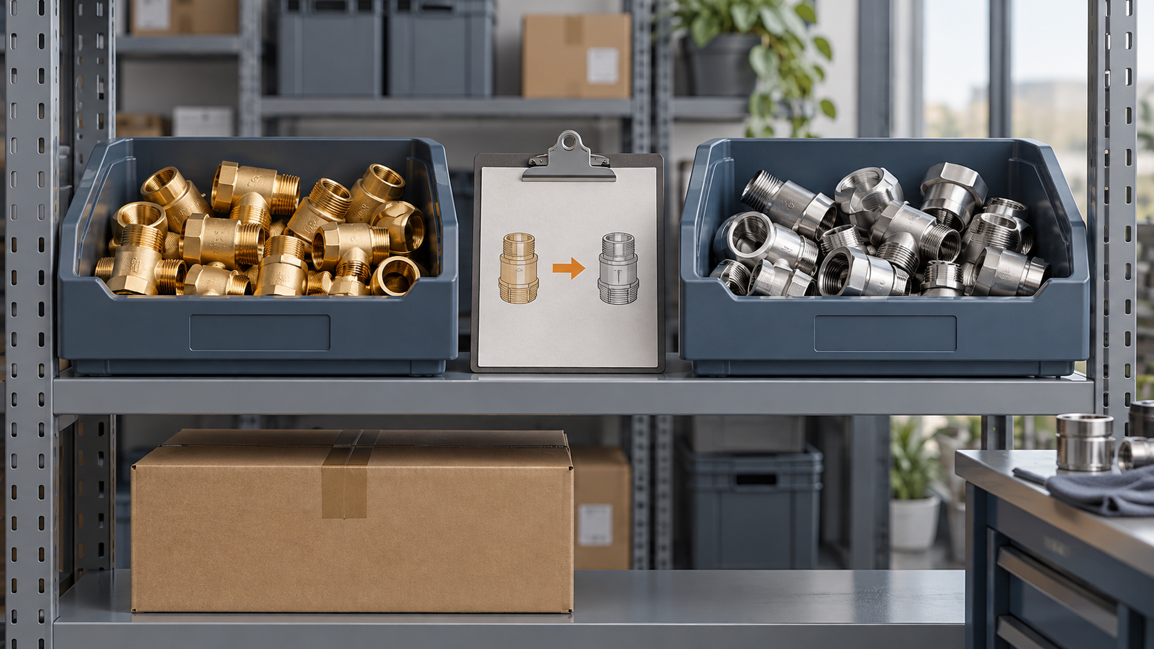 Switching to Stainless While Brass Stock Is Still on the Shelf — technical illustration